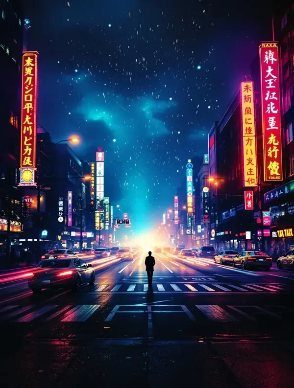 午夜霓虹出租车 短剧封面海报